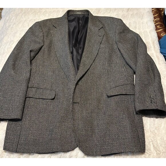 Men's Haggar Clothing Co. Suit Jacket Check Pattern Polyester Size XL/XXL (READ) - Picture 3 of 16